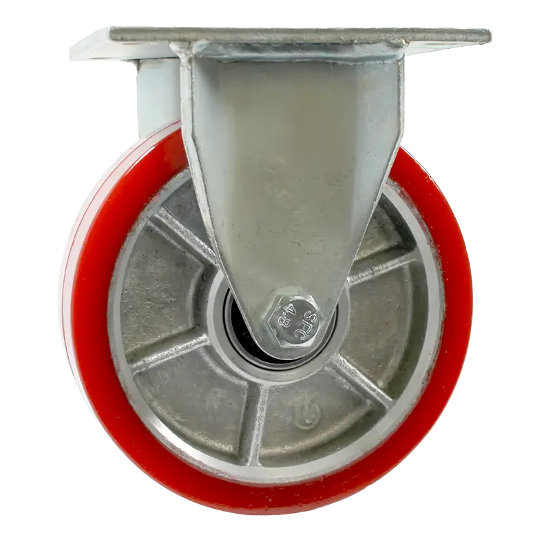MHDF150RT Fixed Plate Castor with 150mm Rexthane wheel and 420kg load capacity.