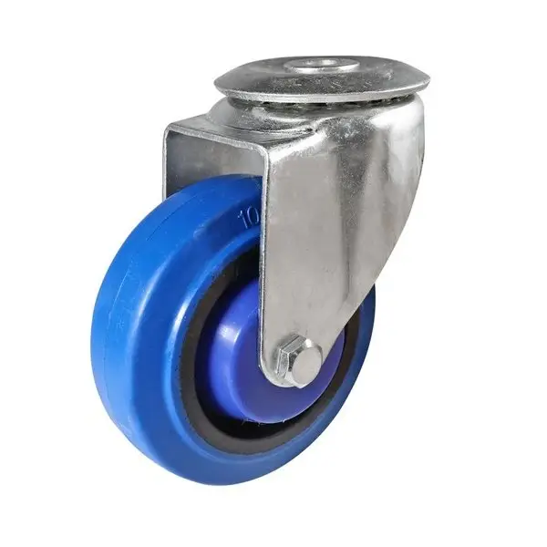 Medium Duty Blue Rubber Castor Bolt Hole