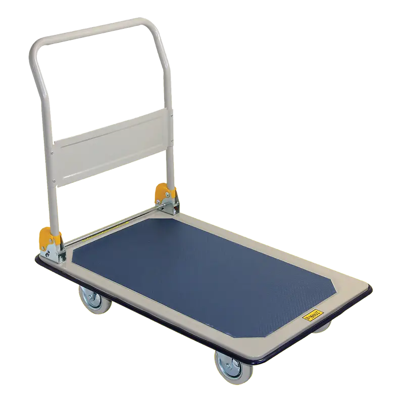 4VDS3C Pressed Steel Platform Trolley 880mm x 580mm with Folding Handle