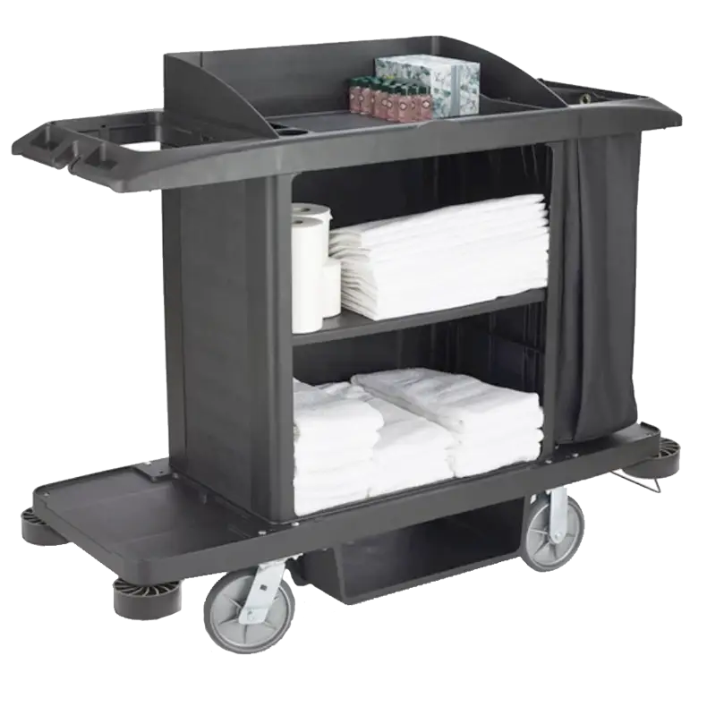 FG618900BLA Rubbermaid Executive Full-Size Housekeeping Cart