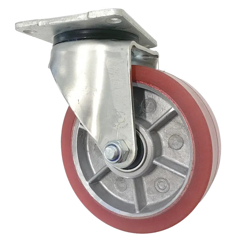 EHI150SRT 150mm Alu/Rexthane Swivel Plate Castor 410kg Capacity