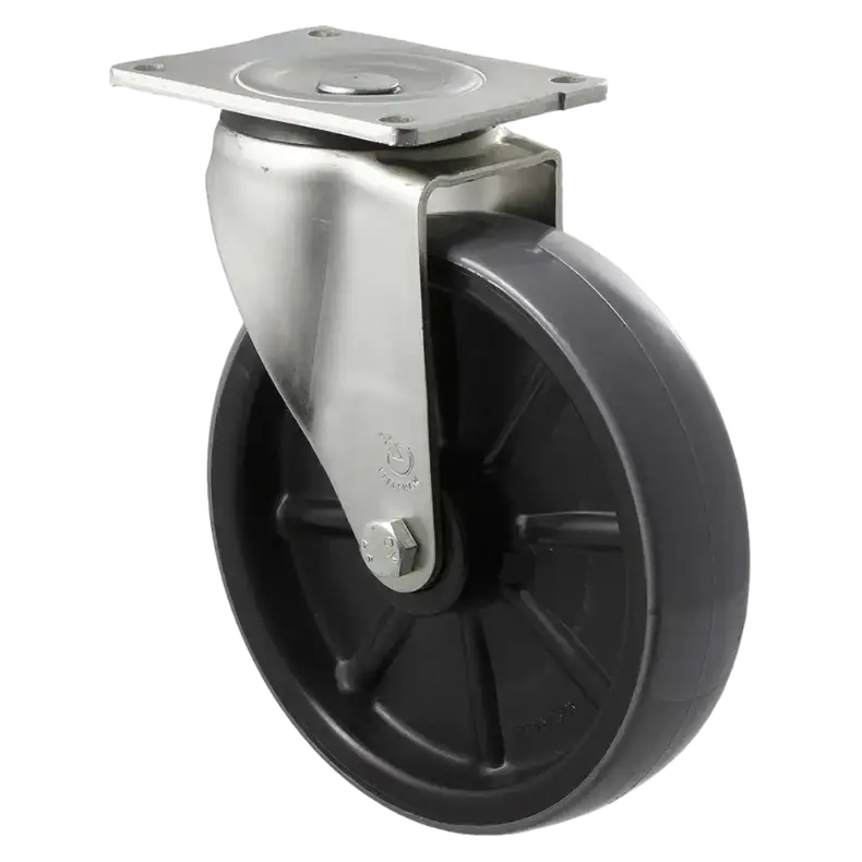 200mm polyurethane swivel castor 500kg - HUR200/OZP